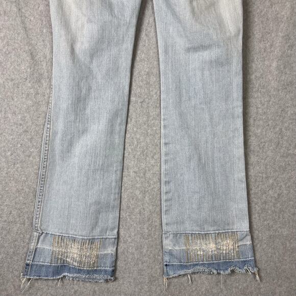 Dolce & Gabbana Distressed Low Rise Light Wash Jeans Size 42 Y2K - Picture 6 of 10